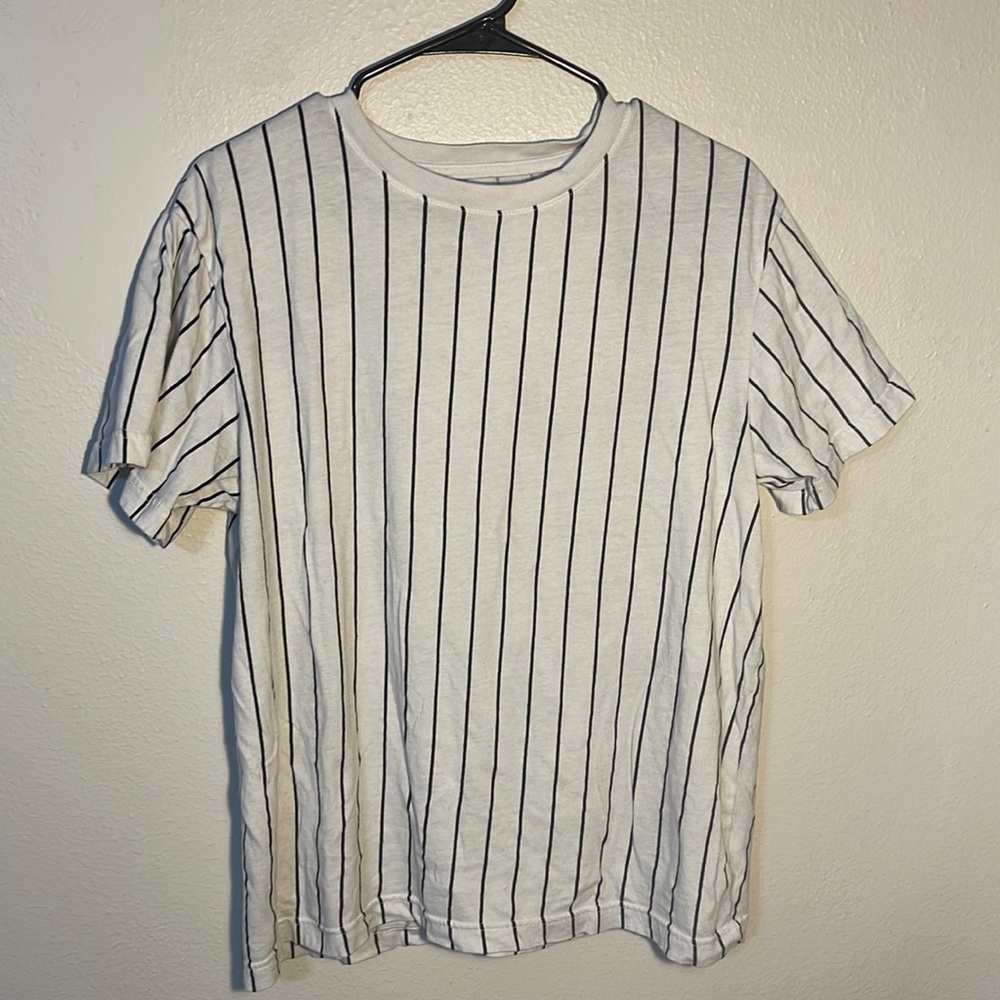 White/ black striped t shirt